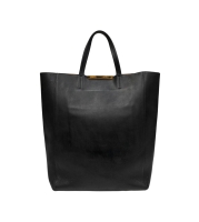 Céline Cabas Black Leather Tote Bag