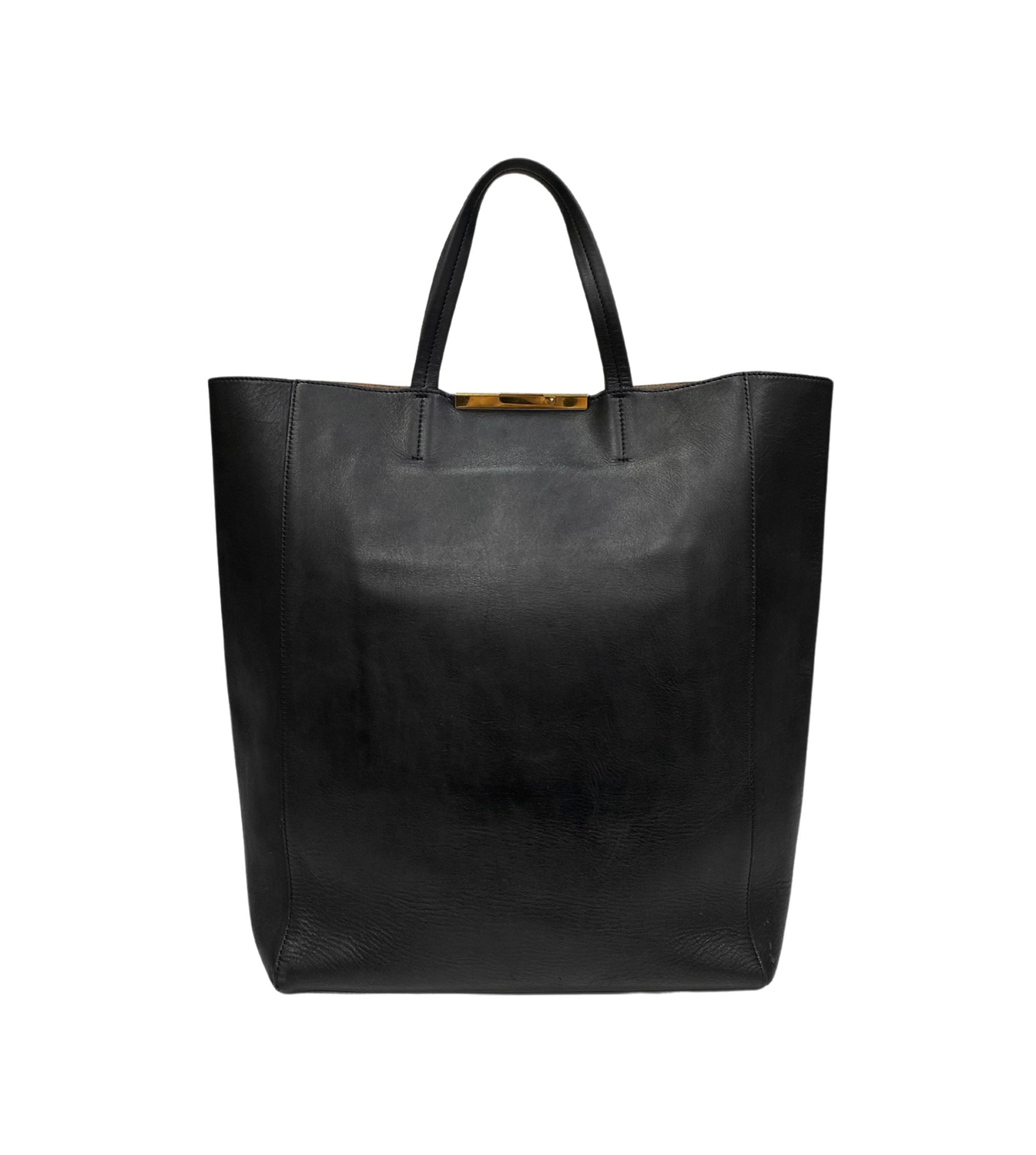Céline Cabas Black Leather Tote Bag