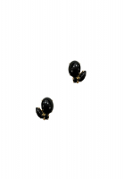 Black Crystals Clip-on Earrings