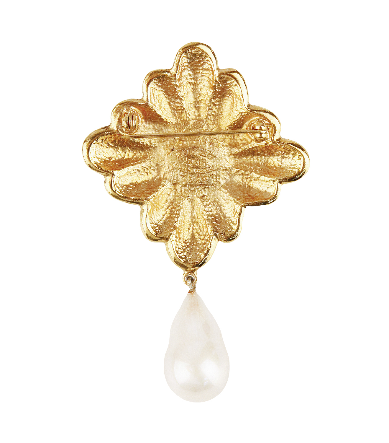 Chanel Pearl Pendant Brooch