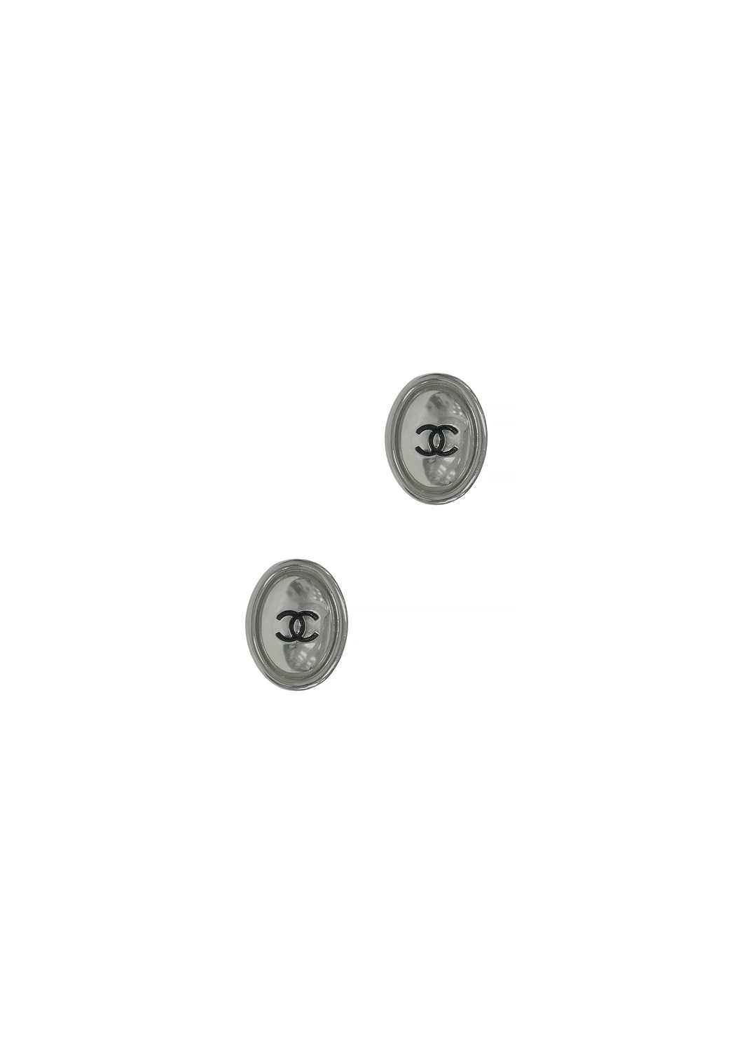 Chanel Oval Clip-On Earrings