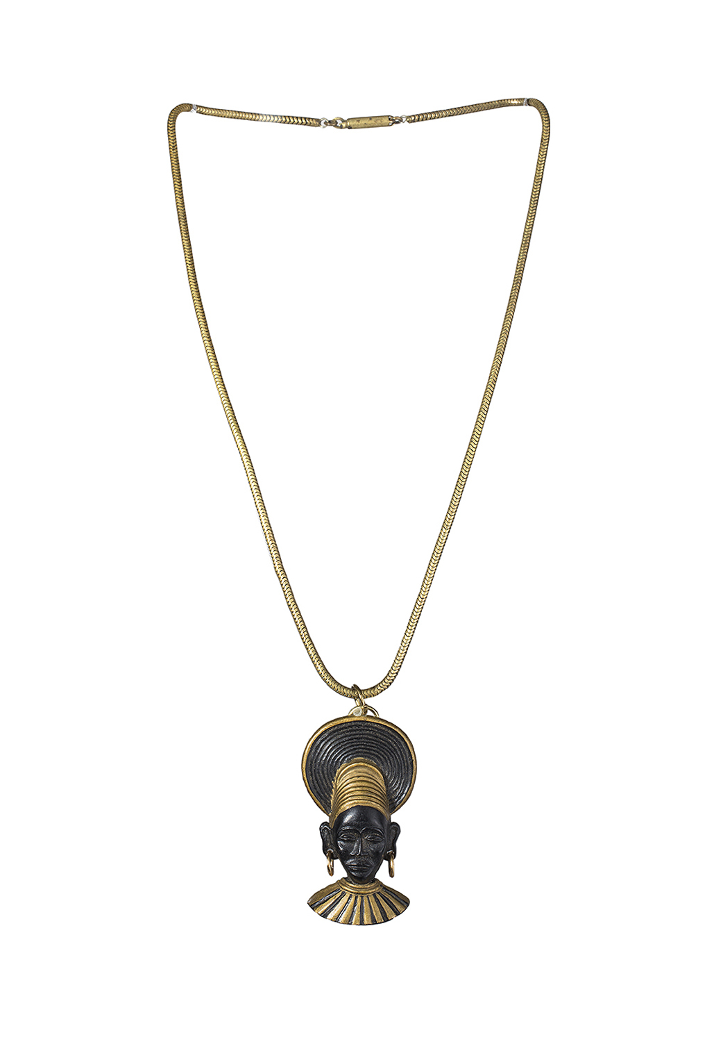 Vintage Woman Bust Necklace