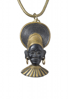 Vintage Woman Bust Necklace