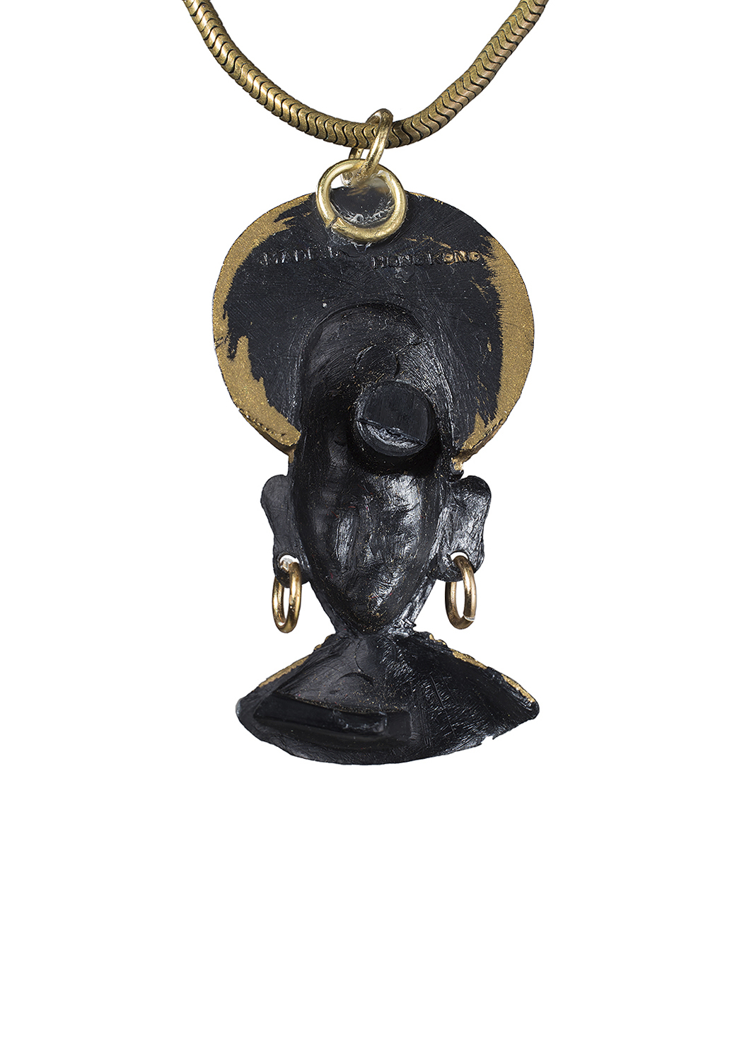 Vintage Woman Bust Necklace