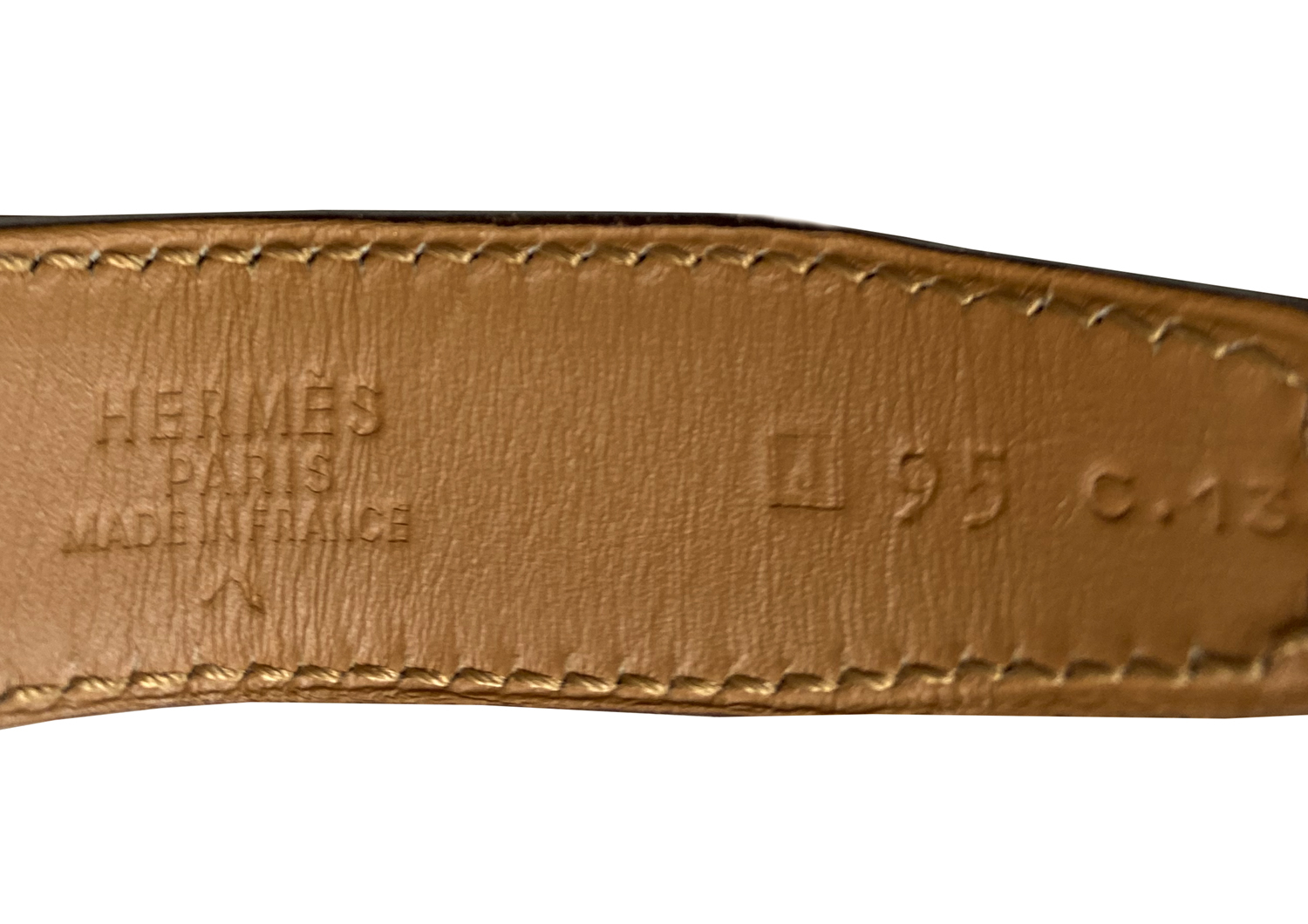 Hermès Miel Porosus Belt