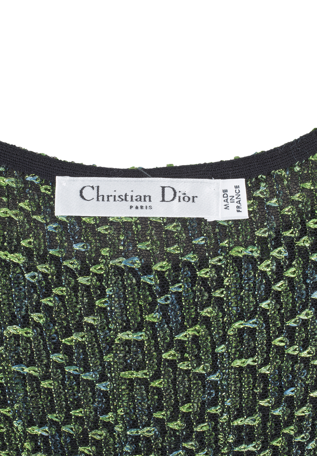 Christian Dior Green Mesh Dress