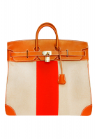 Hermès HAC Flag Birkin 50 Naturel Barenia And Canvas Bag