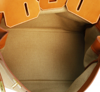 Hermès HAC Flag Birkin 50 Naturel Barenia And Canvas Bag