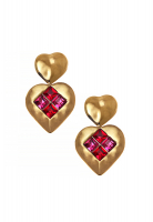 Yves Saint Laurent Heart Clip-on Earrings