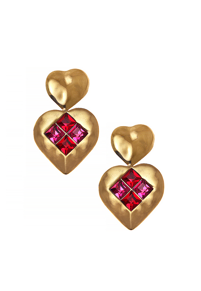 Yves Saint Laurent Heart Clip-on Earrings