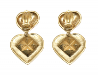 Yves Saint Laurent Heart Clip-on Earrings