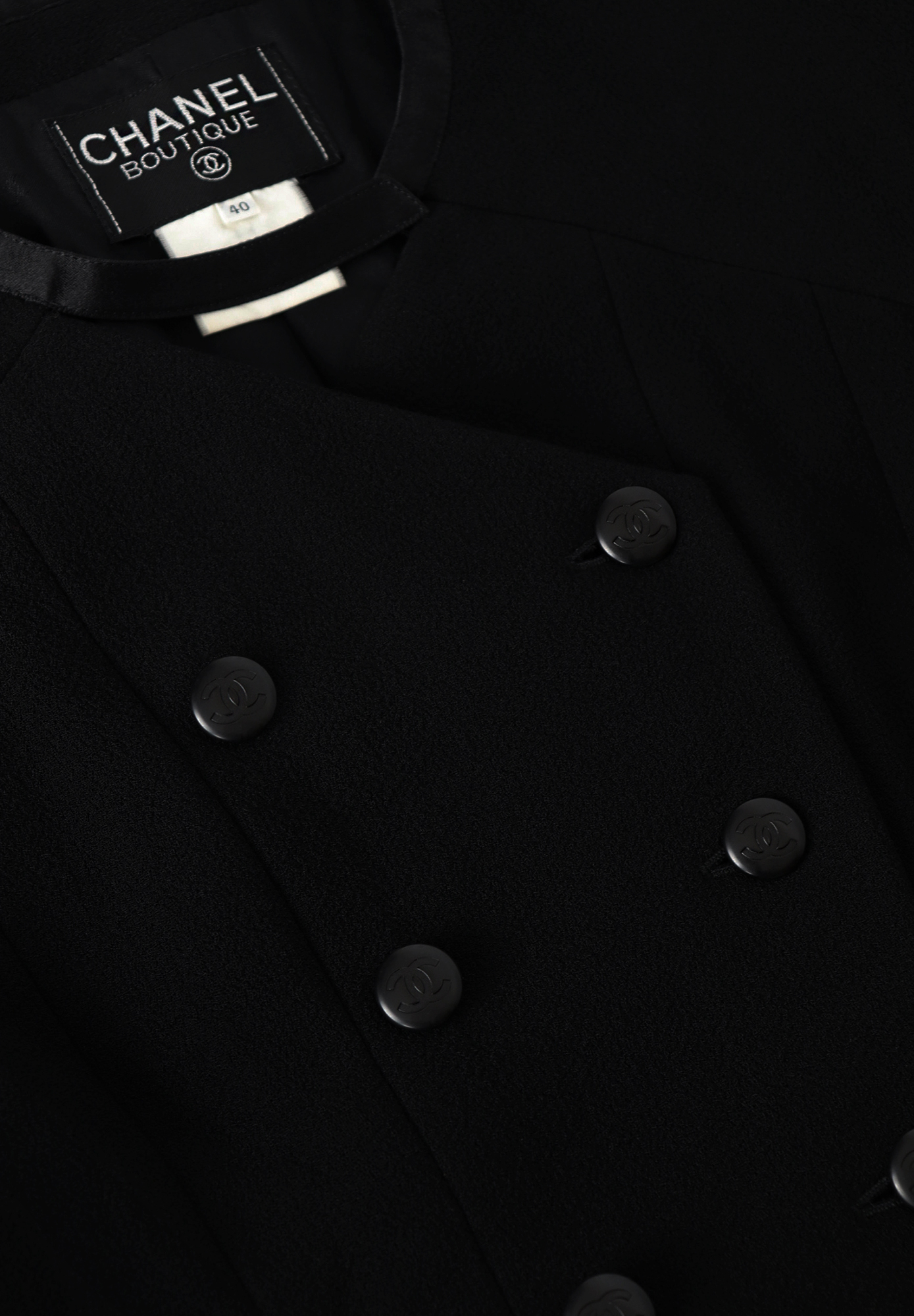 Chanel Evening Jacket With Satin Braid