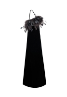 Valentino Black Velvet Evening Dress
