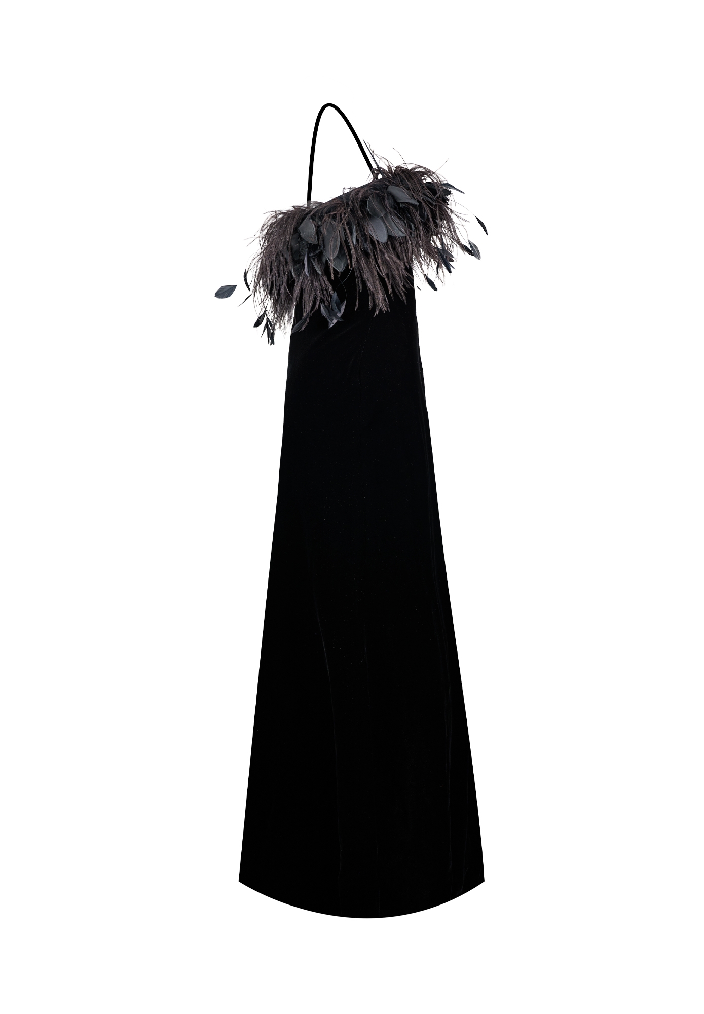 Valentino Black Velvet Evening Dress