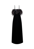 Valentino Black Velvet Evening Dress