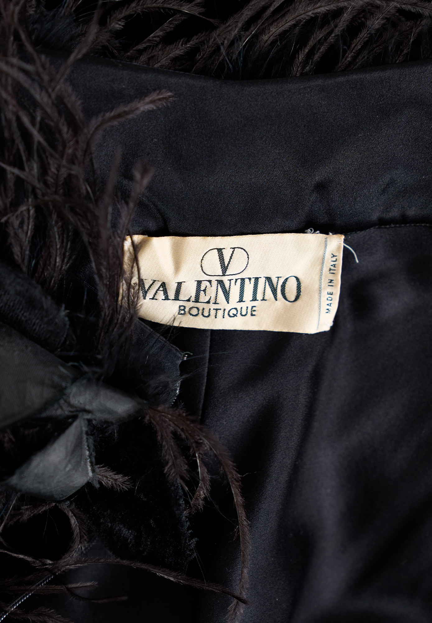 Valentino Black Velvet Evening Dress