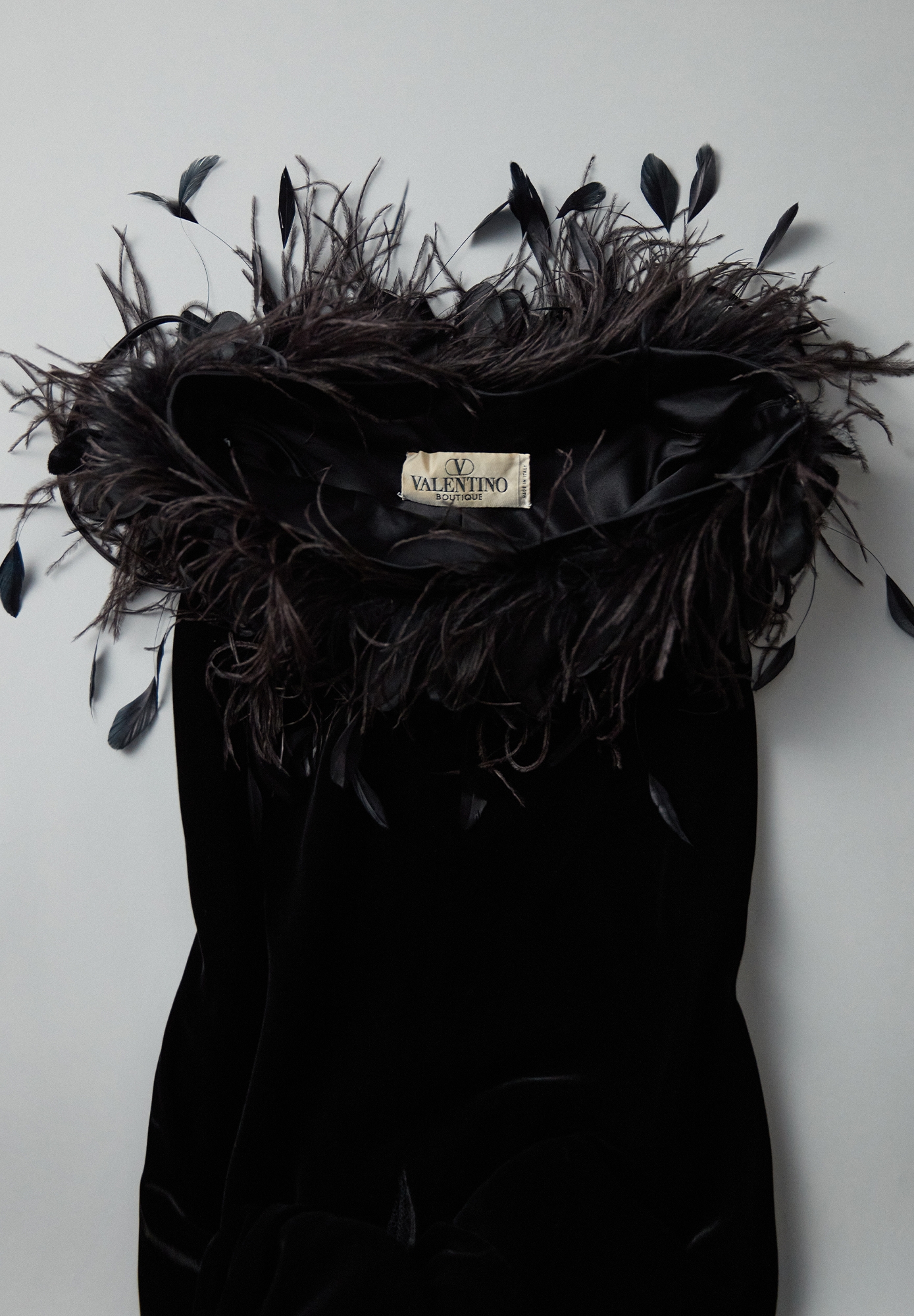 Valentino Black Velvet Evening Dress