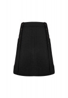 Chanel Dark Gray Buttons Skirt