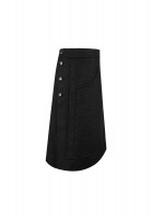 Chanel Dark Gray Buttons Skirt