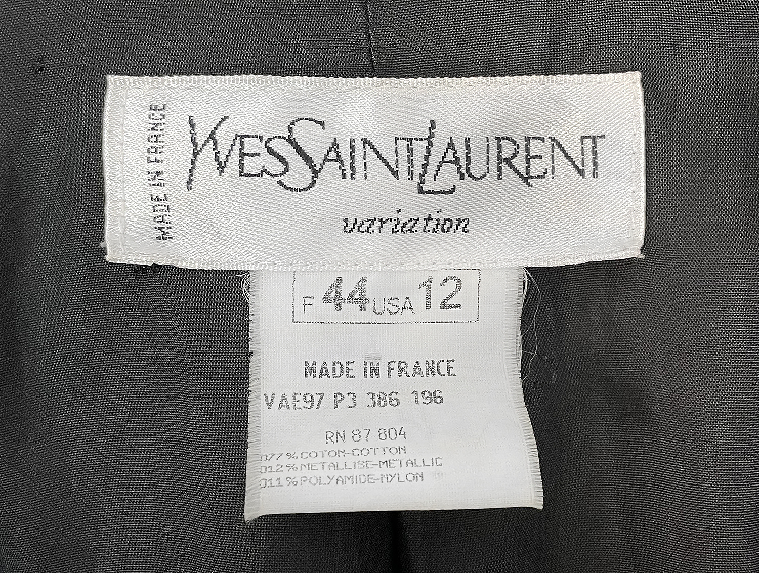 Yves Saint Laurent Black Jacket