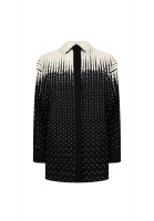 Valentino Black And White Cropped Coat