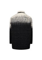 Valentino Black And White Cropped Coat