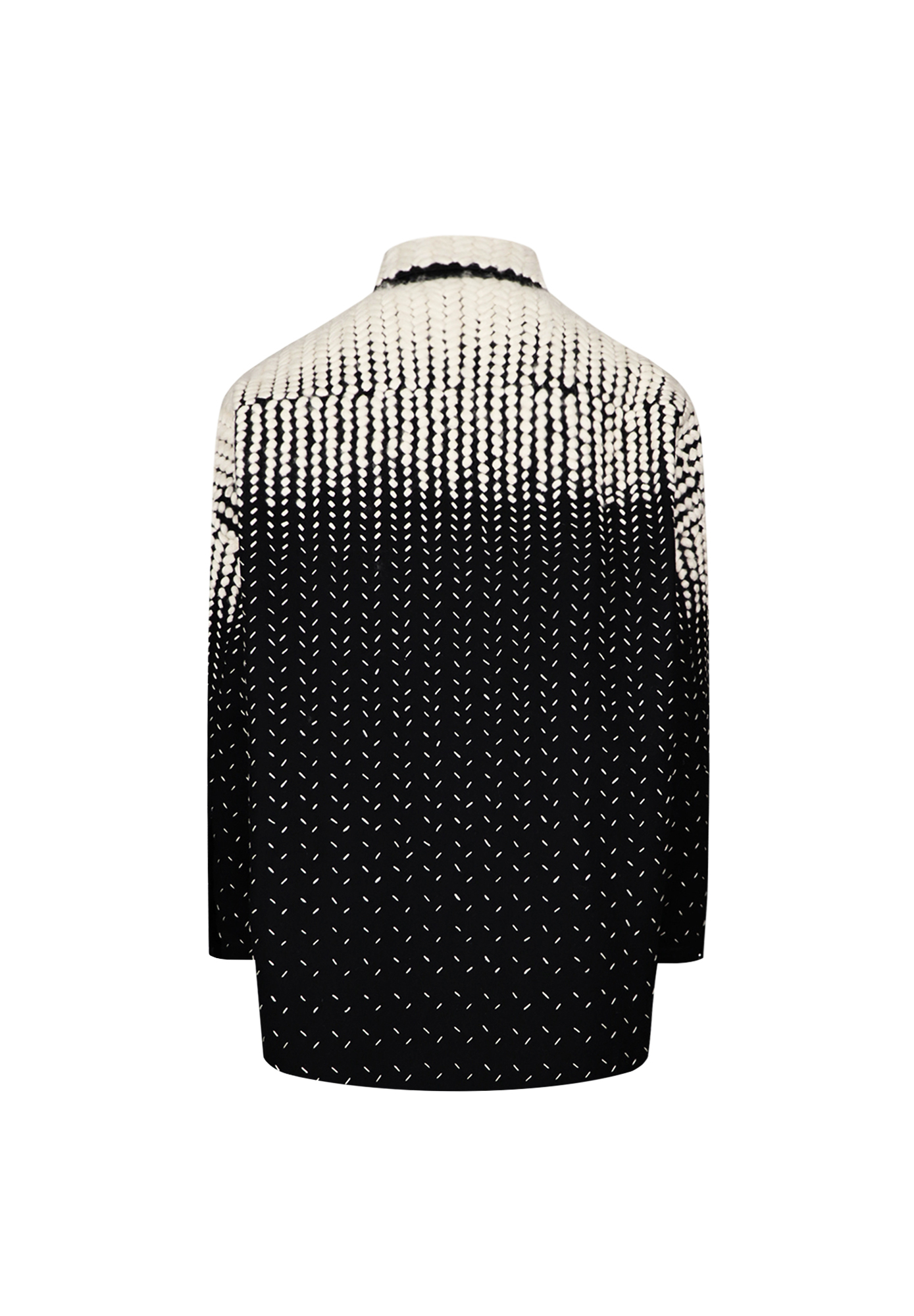 Valentino Black And White Cropped Coat