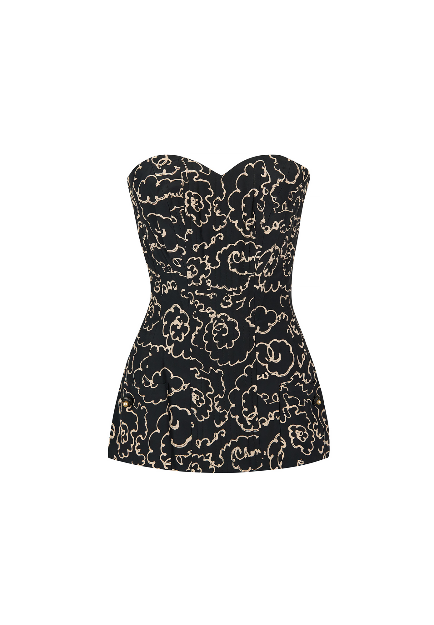 Dark Blue Chanel Corset