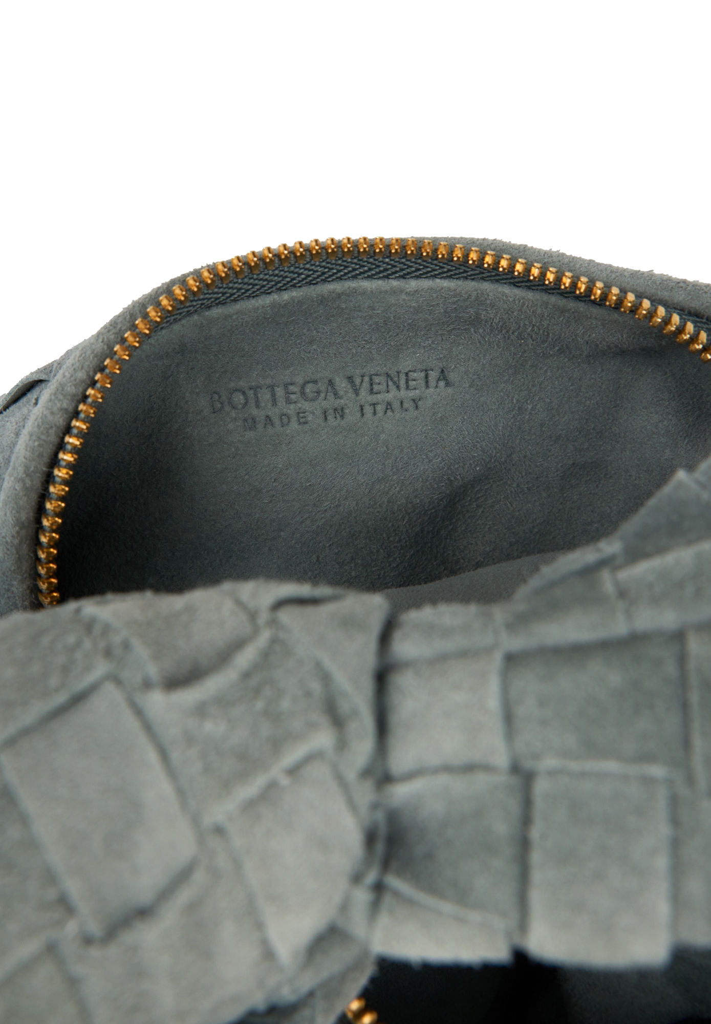 Bottega Veneta Jodie Mini Gray Suede Bag 