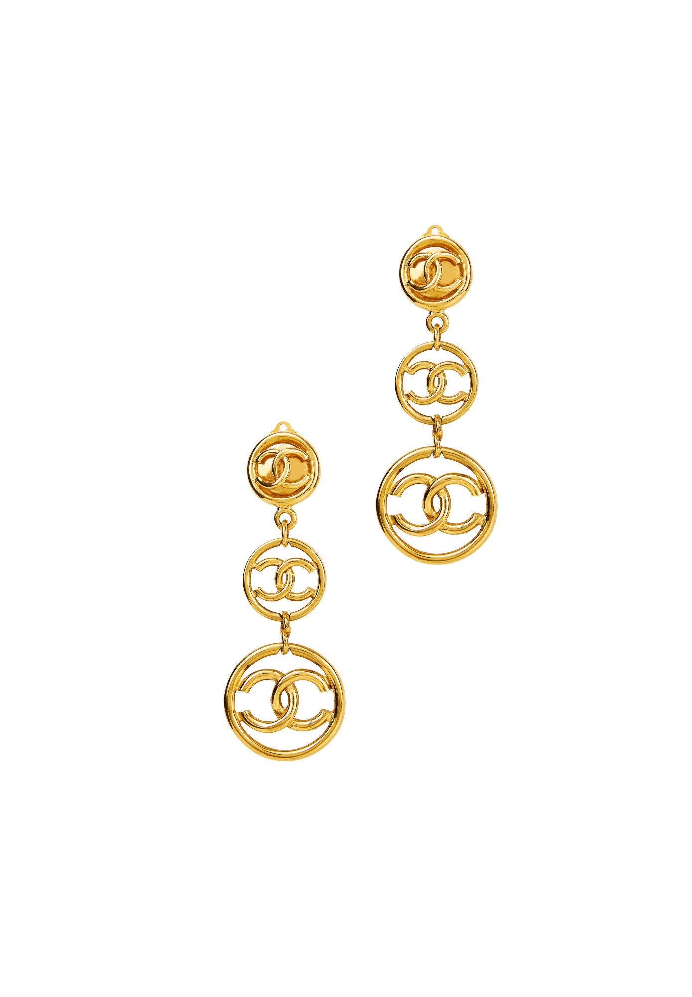 Chanel Vintage Clip‑on Pendants with Logos