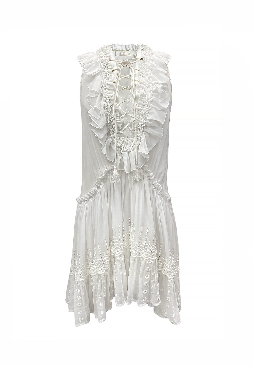 Chloé White Cotton Dress