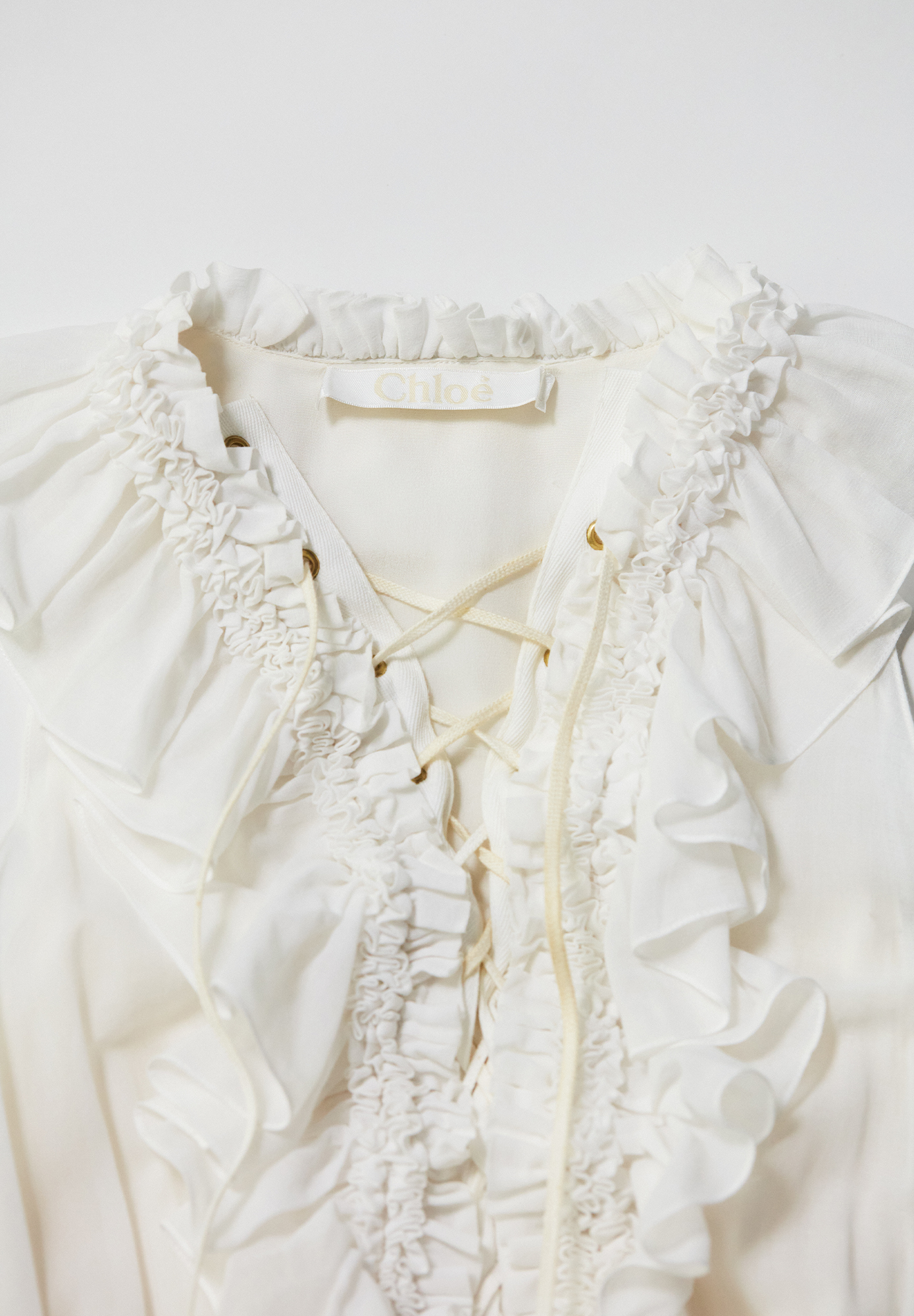 Chloé White Cotton Dress