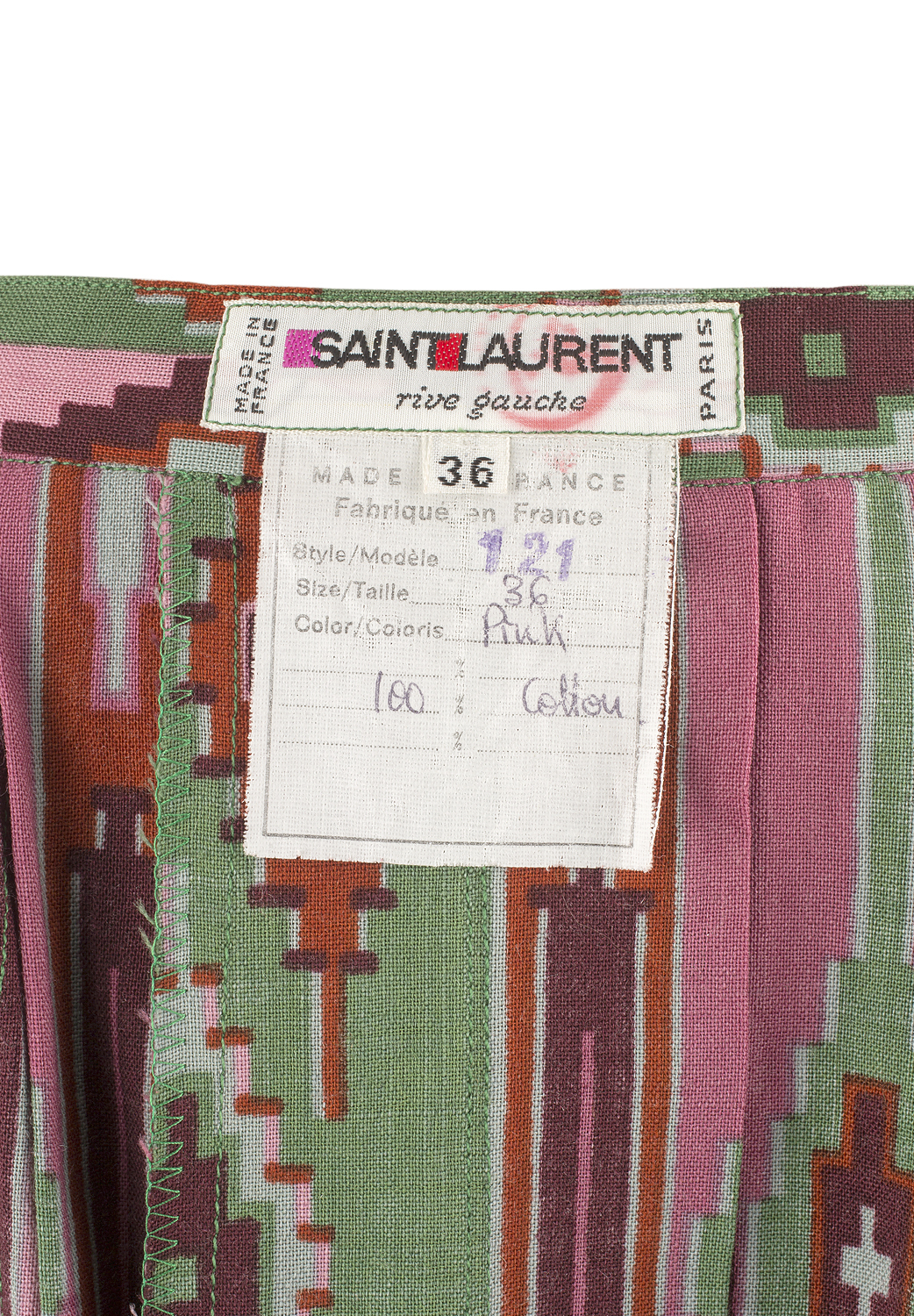 Saint Laurent Print Skirt