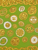 Chanel Silk Green Scarf