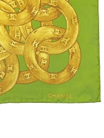 Chanel Silk Green Scarf