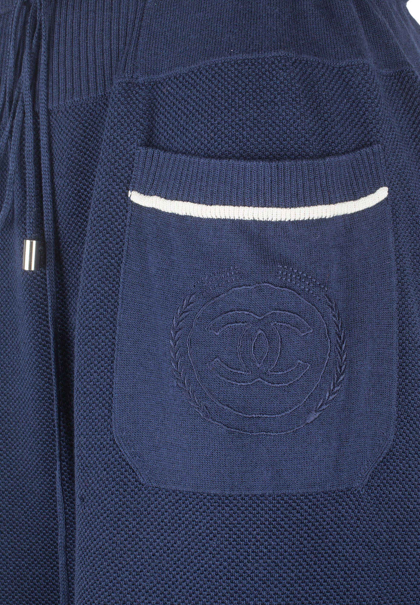 Chanel Navy Logo Skirt