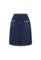 Chanel Navy Logo Skirt