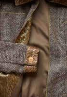 Chanel Tweed Jacket With Brocade Trim