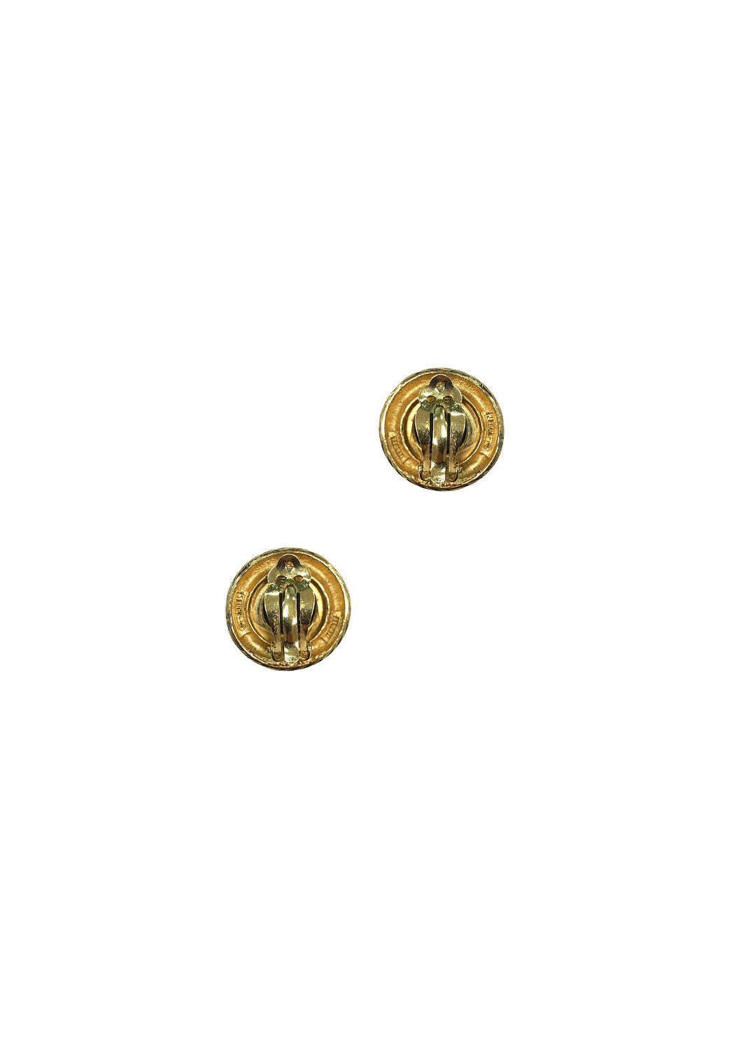 Chanel Black and Gold Clip-On Earrings