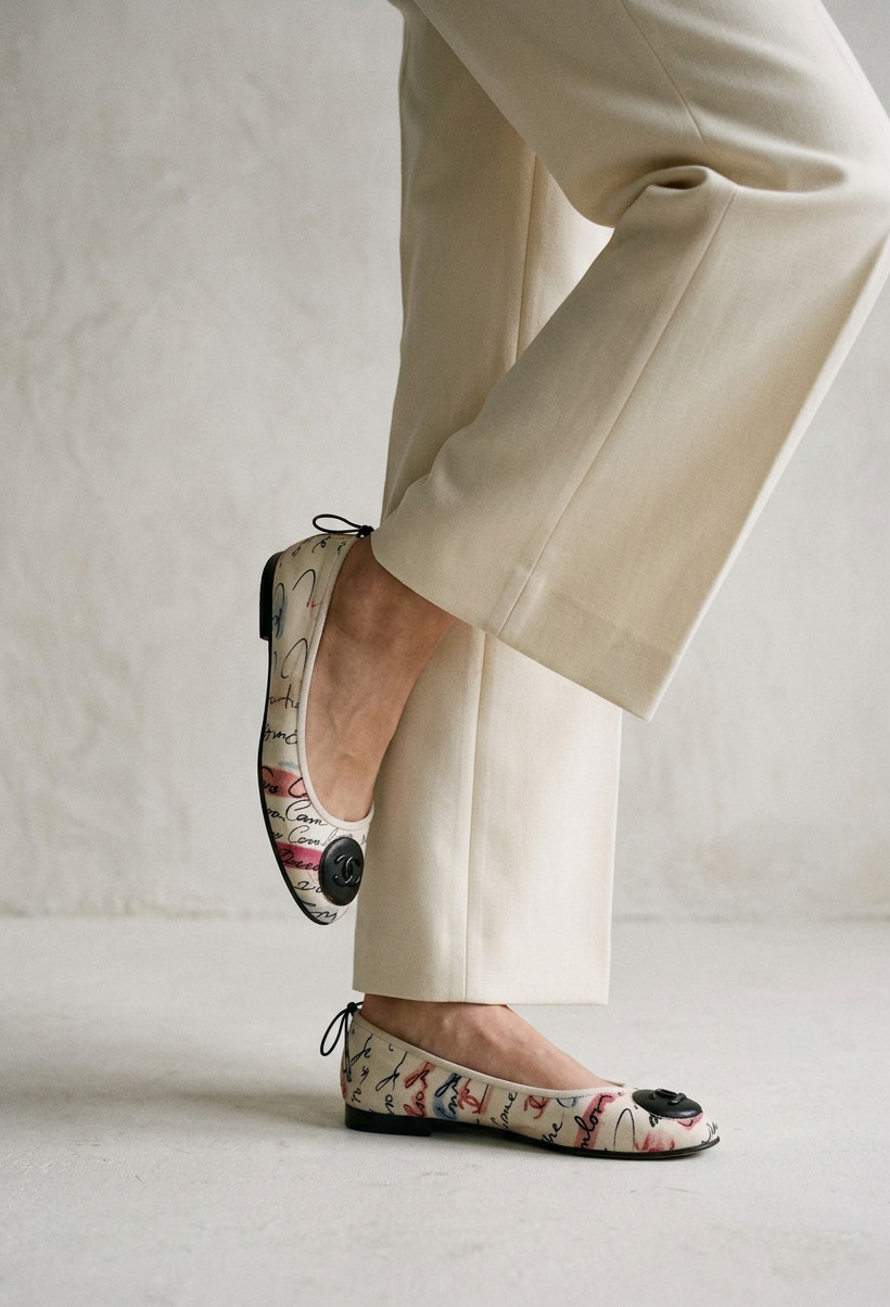 Chanel Ballet Flats With Logo