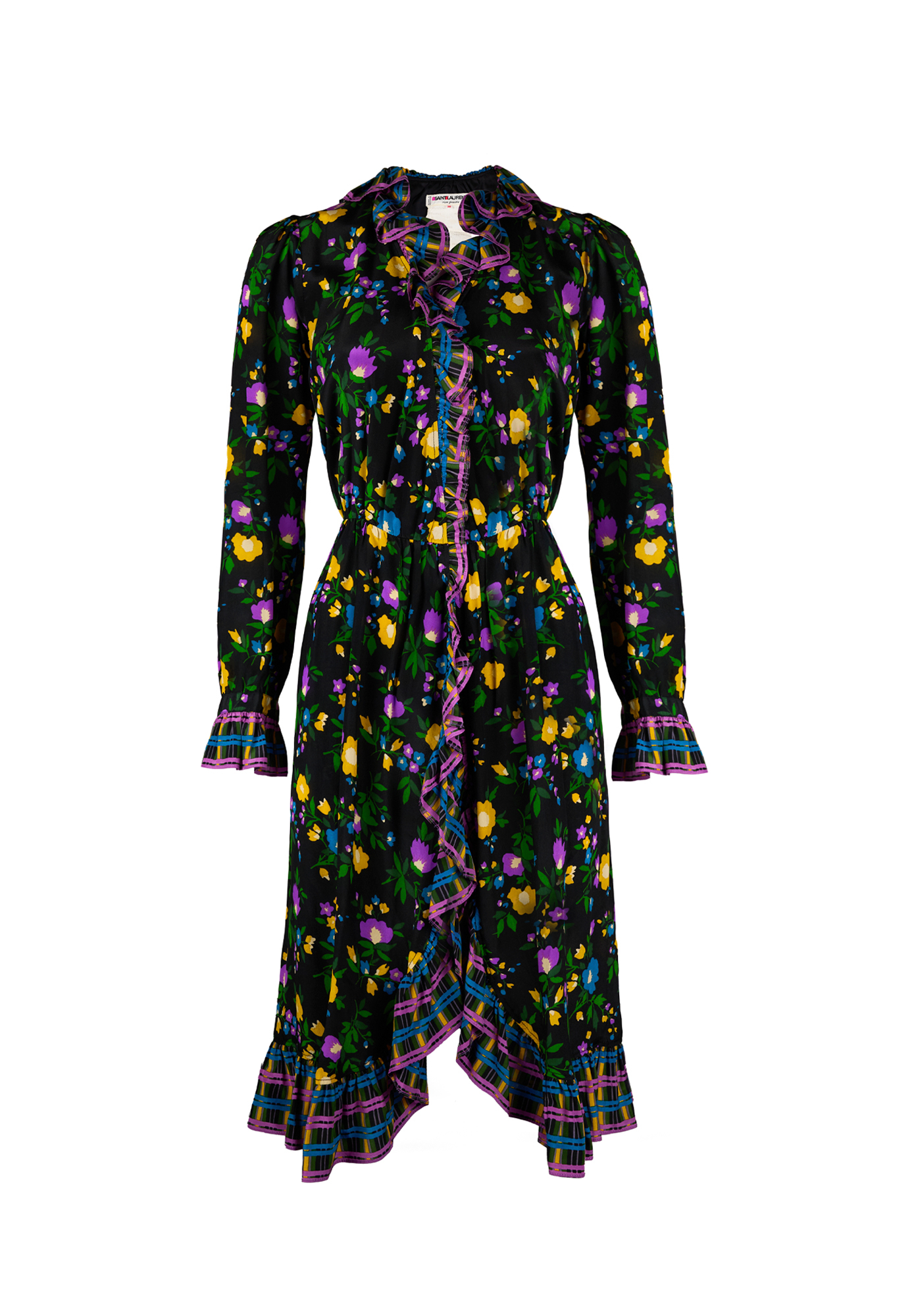 Black Floral Saint Laurent Dress