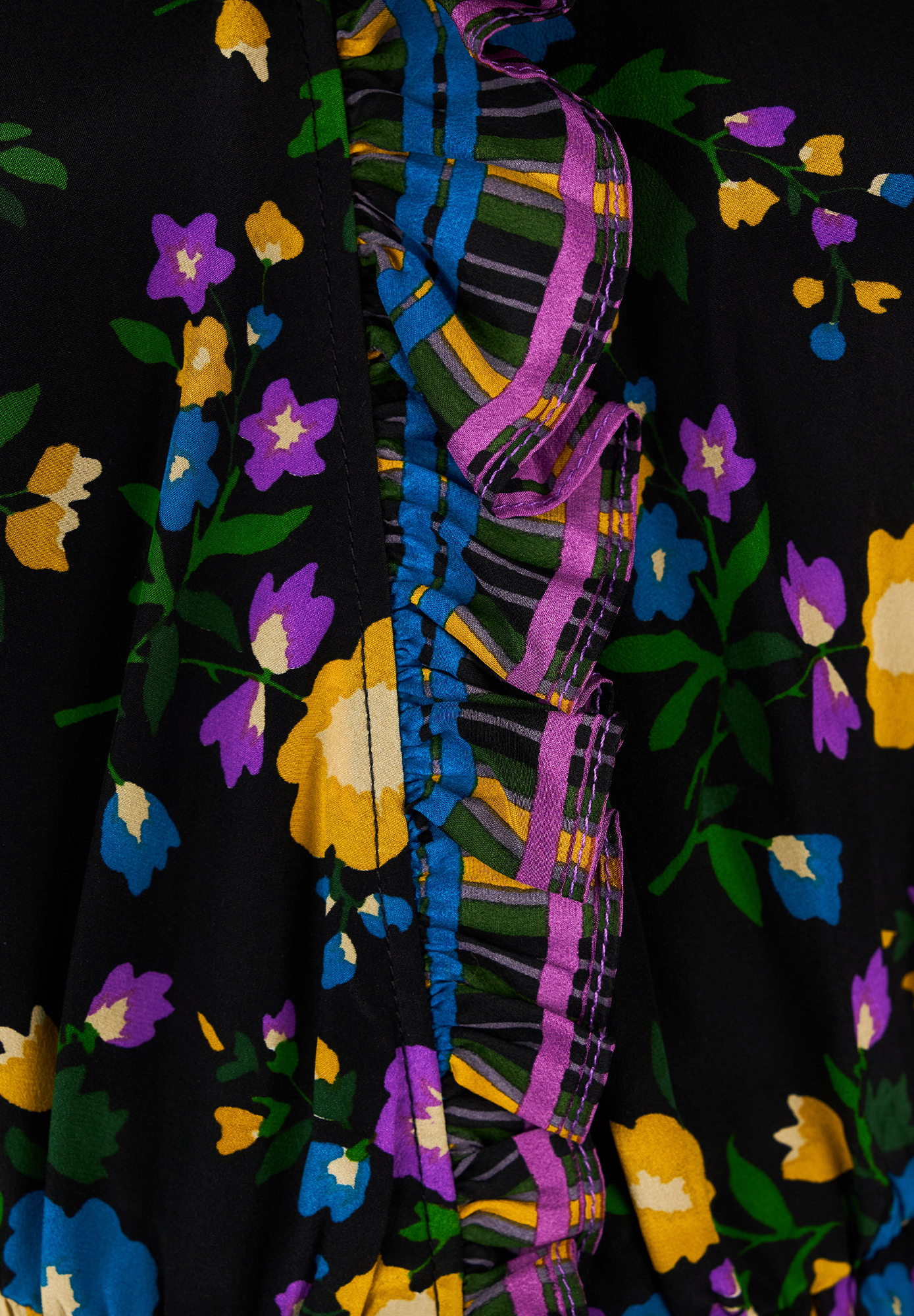 Black Floral Saint Laurent Dress