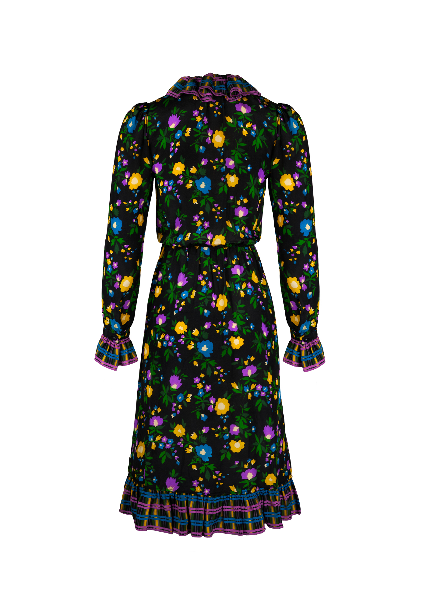 Black Floral Saint Laurent Dress