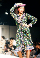 Black Floral Saint Laurent Dress