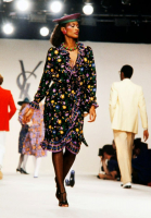 Black Floral Saint Laurent Dress