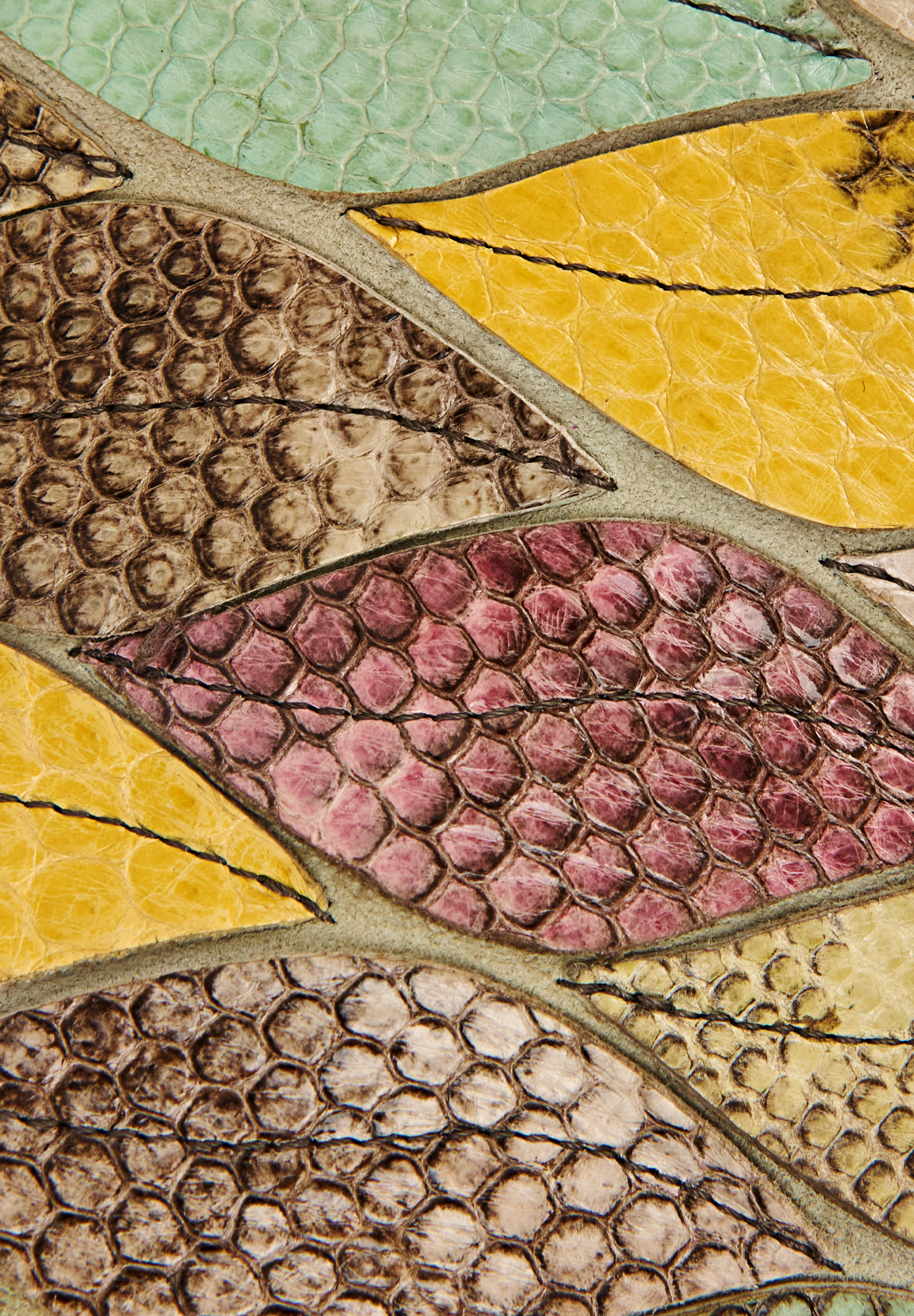 Fendi Baguette Oversized Snake Leather Bag
