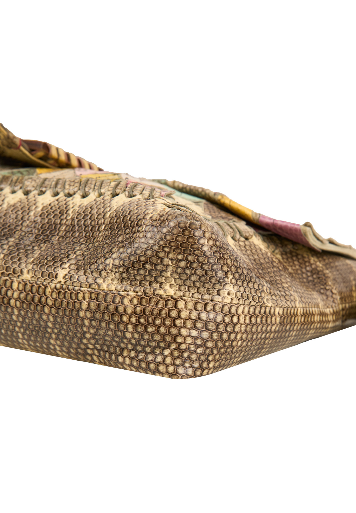 Fendi Baguette Oversized Snake Leather Bag