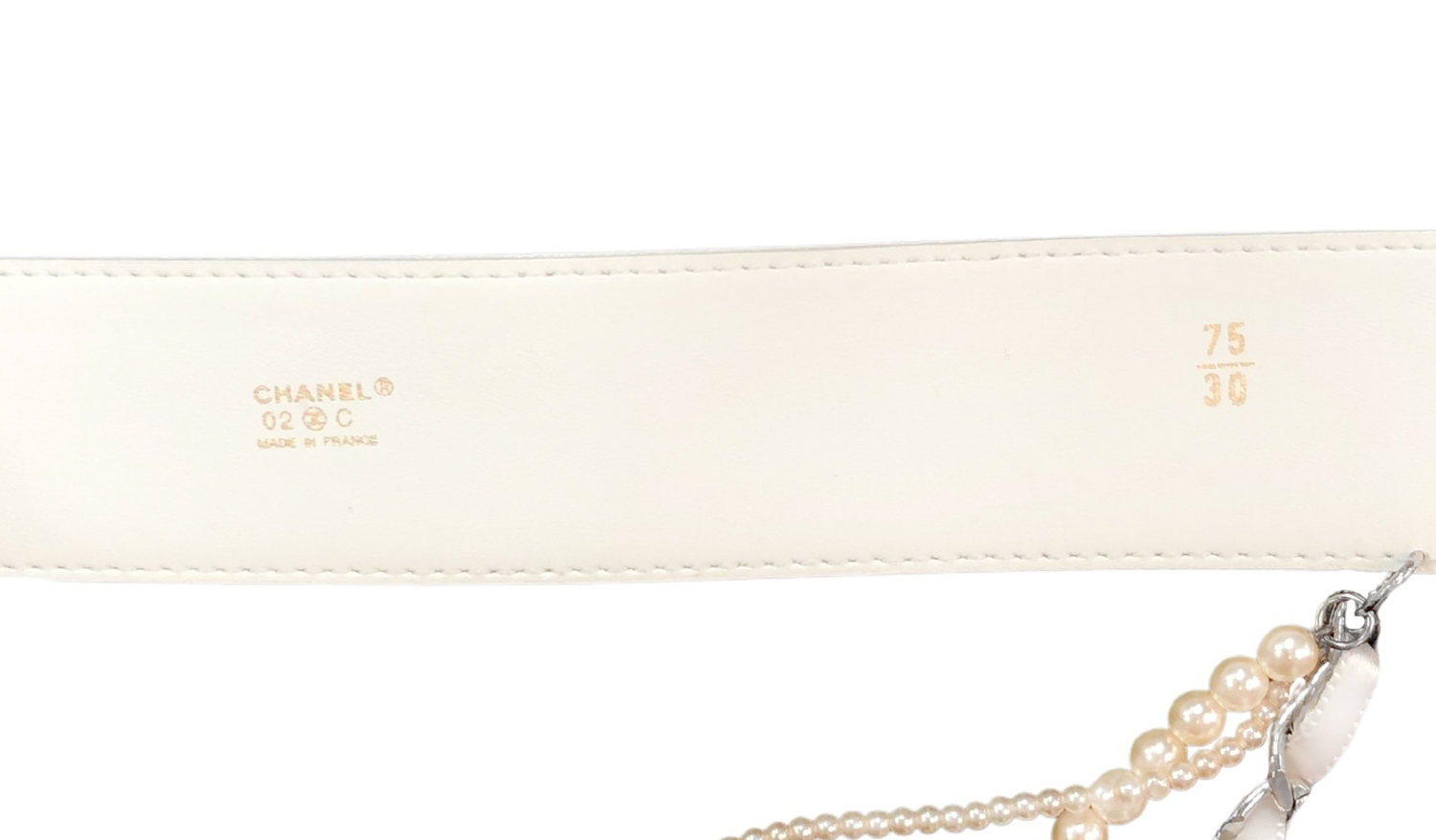 Chanel White Belt