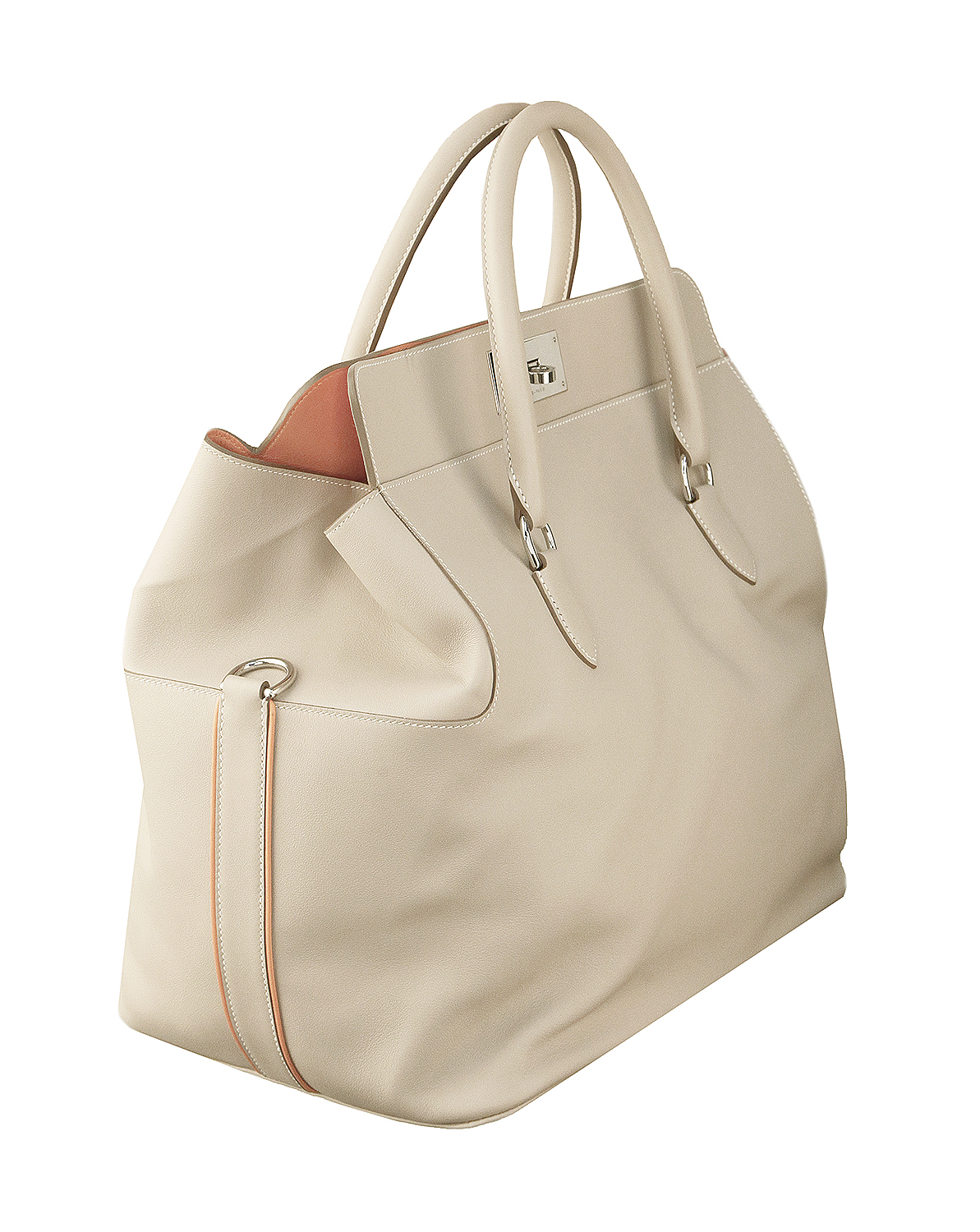 Hermès Toolbox 33 Argile And Orange Swift Bag