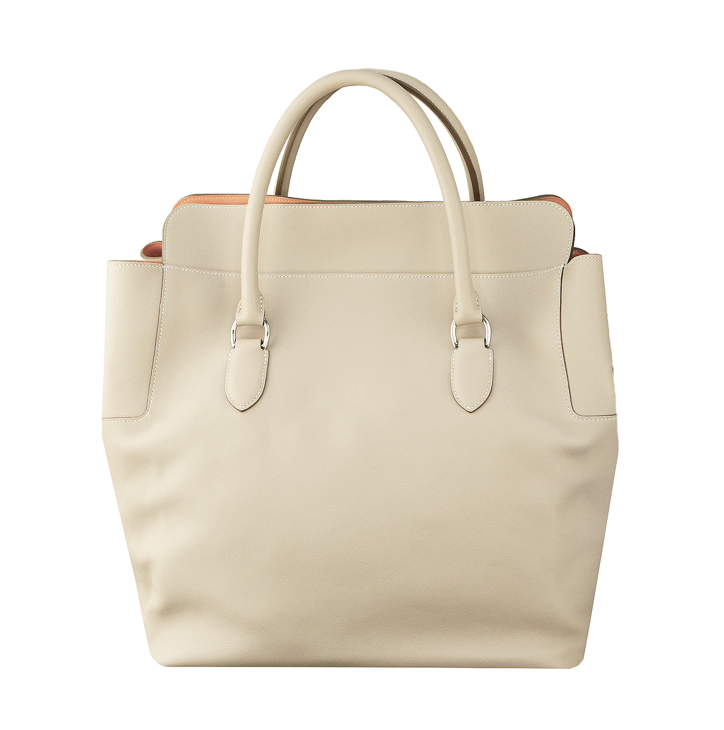 Hermès Toolbox 33 Argile And Orange Swift Bag